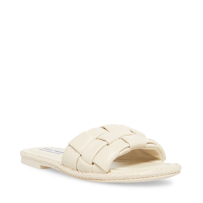 Sandalias de Diapositivas Steve Madden Brina Mujer Creme | ES AX892S